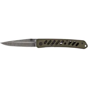 Gerber Affirm Pocket Knife 3.5" Clip Point 7Cr17MoV Dark Stonewash Blade Aluminum Handle Green