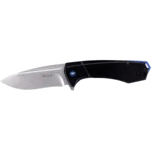 Buck Knives 713 Ruckus Pocket Knife 3.5" Drop Point D2 Stonewashed Blade Aluminum Handle Black