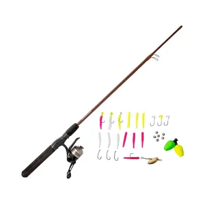 Zebco 33 Micro Trigger 6'6" 2pc Trout Magnet Underspin Spincast Combo Kit