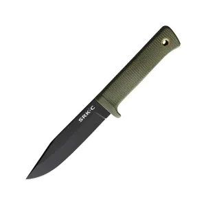 Cold Steel SRK Compact Fixed Blade Knife 5" Clip Point SK-5 Black Blade Kray-Ex Handle OD Green