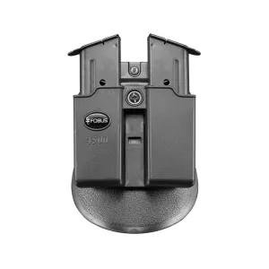 Fobus Evolution Roto Paddle Single Stack Double Magazine Pouch Ambidextrous 1911 45 ACP Polymer Black