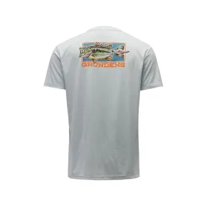 Grundens Men's Off To The Races T Shirt Gray Mist XL