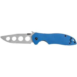 Kershaw E-Train Folding Training Knife 3.2" Drop Point 3Cr13 Steel Blade G-10 Handle Blue