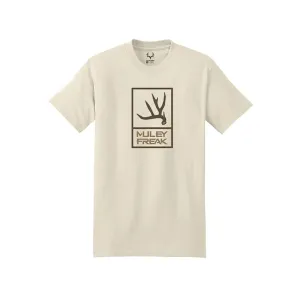 Muley Freak Men's Buck Shed Short Sleeve T Shirt Tan Medium