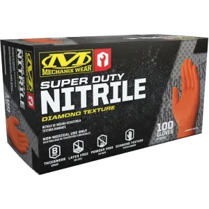Mechanix Wear Men's 8 Mil Nitrile RDT Gloves Orange Medium 100 PK