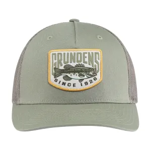 Grundens Men's Bass Patch Trucker Hat Loden One Size Fits Most