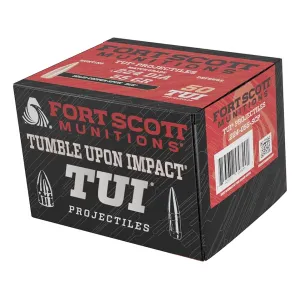 Fort Scott Munition SCP TUI 22 Caliber (224 Diameter) Bullets 55 Grain Solid Box of 50