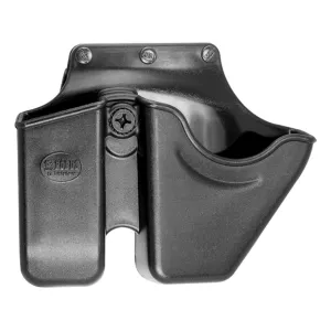 Fobus Belt Combo Pouch Right Hand Double Stack Magazine 9, 40, Handcuff Pouch Kydex Black