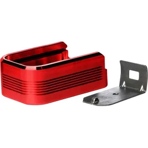 Mec-Gar Plus-2 Set Magazine Floor Plate for Plastic Floorplate Mags Anodized Red