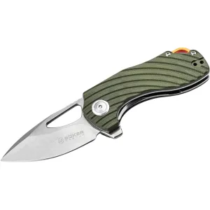 Boker Knives Tadpole Pocket Knife 2.36" Drop Point 440C Satin Blade G-10 Handle OD Green