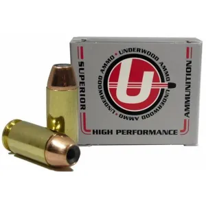 Underwood 40 S&W Ammo 180 Grain Nosler Sporting Handgun Jacketed Hollow Point Box of 20