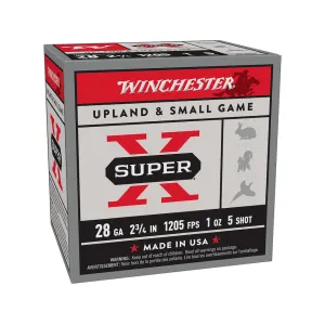 Winchester Super X High Brass 28 Gauge Ammo 2-3/4" #5 Lead Shot 1 oz Box of 25