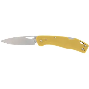 Gerber LST Pocket Knife 2.5" Drop Point 440A Stonewashed Blade Glass Filled Nylon Handle Yellow