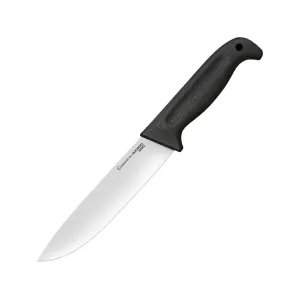Cold Steel Scalper Fixed Blade Knife 6" Straightback 4116 Satin Blade Kray-Ex Handle Black
