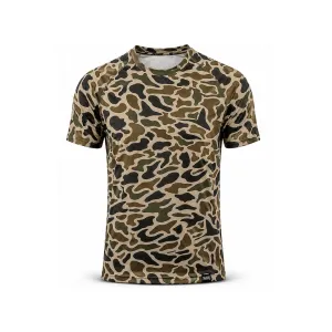 MidwayUSA Men's Ambush Short Sleeve Crew Neck T Shirt Old School Camo Large