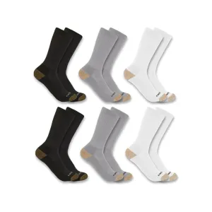 Carhartt Men's Midweight Crew Socks Assorted Large 6 Pk