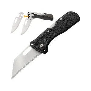 Cold Steel Click N Cut Pocket Knife 2.75" Utility 420J2 Satin Blade ABS Polymer Handle Black