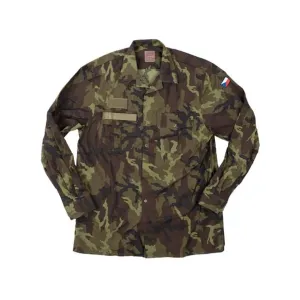 Military Surplus Czech M95 Long Sleeve Field Shirt Grade 2 Camo Medium
