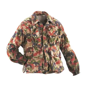 Military Surplus Swiss M70 Field Jacket Grade 2 Alpenflage Camo M