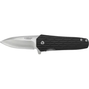 Camillus Wedge Pocket Knife 2.25" Drop Point 420 Satin Blade Glass Filled Nylon Handle Black