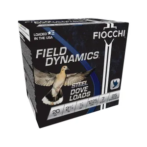 Fiocchi Dove and Quail 20 Gauge Ammo 2-3/4" #7 Steel Shot 7/8 oz Box of 25