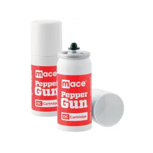 Mace Brand Pepper Gun 28 Gram OC Cartridges 2PK