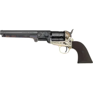 Pietta 1851 Reb Nord Navy Deluxe Black Powder Revolver 44 Caliber 7.5" Blued Barrel Brass Frame Black Grip