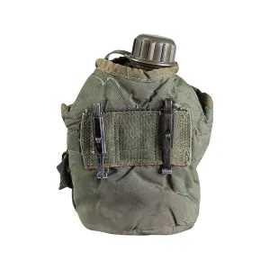 Military Surplus 1-Quart Canteen with ALICE Carrier Grade 2 Olive Drab