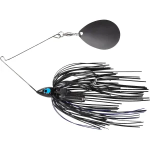 War Eagle Nickel Frame Painted Head Night Time Single Colorado Spinnerbait 1/2oz Black Blue Black Nickel