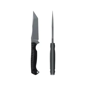 Toor Knives Krypteia T Fixed Blade Knife 4" Tanto Point CPM-M4 Phantom Gray Blade G-10 Handle Black