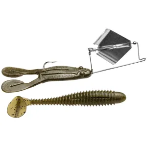 Strike King Skip'n Buzz Buzzbait 3/8oz Green Pumpkin Nickel