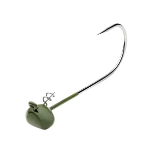 Owner Magnum Shaky Football Hd 8/0 1/2oz Shaky Head Jighead Green Pumpkin