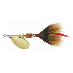 Mepps Aglia Dressed Inline Spinner 1/6oz Brown Tail Gold Blade