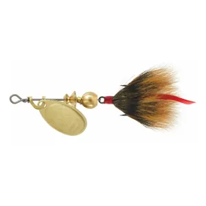 Mepps Aglia Dressed Inline Spinner 1/12oz Brown Tail Gold Blade