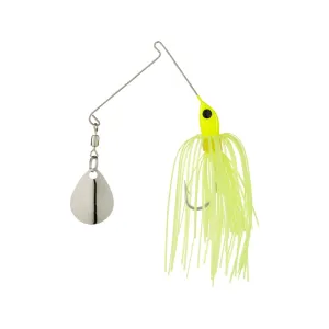 Strike King Micro-King Single Colorado Spinnerbait 1/16oz Chartreuse Head Chartreuse Skirt Nickel