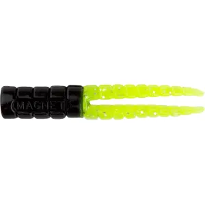 Crappie Magnet Grub Black/Chartreuse Flash