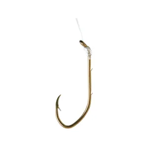 Eagle Claw Pro-V Bend Snelled Baitholder Hook #8 Bronze 6PK
