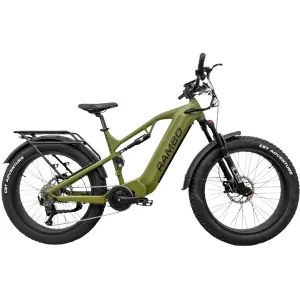 Rambo Dominator HD Electric Hunting Bike 1000W Motor 15Ah Battery OD Green