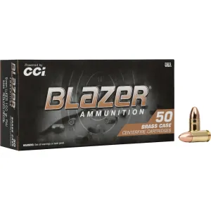 Blazer Brass 9mm Luger Ammo 100 Grain Full Metal Jacket Case of 1000 (20 Boxes of 50)