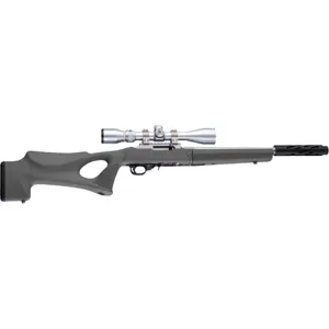 Hogue Rubber OverMolded Thumbhole Rifle Stock Ruger 10/22 Takedown Standard Barrel Channel Synthetic Slate Gray