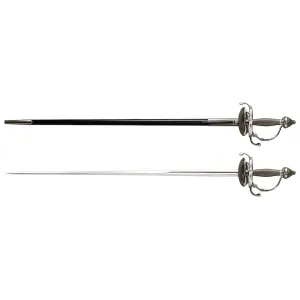 Cold Steel Cavalier Rapier Sword 36" 1055 Carbon Steel Blade Steel Handle