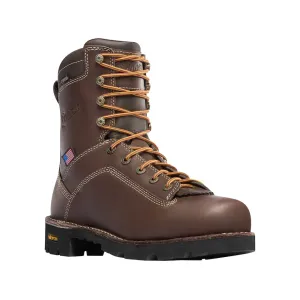 Danner Men's Quarry 8" Waterproof Aluminum Toe Work Boots Leather Brown 10 EE