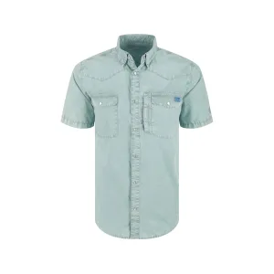 Drake Men's Cinco Ranch Acid Wash Shirt Dusty Blue 3XL