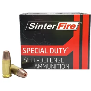 SinterFire Special Duty 10mm Auto Ammo 125 Grain Frangible Hollow Point Lead Free Case of 200 (10 Boxes of 20)