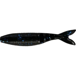 Yamamoto Zako Slim 3.5" Swimbait Black w/ Large Blue Flake