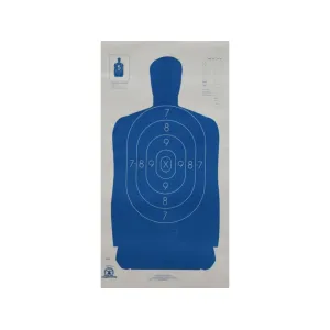 NRA Official Blue Silhouette Target B-29 50' Paper 100PK