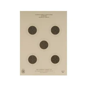 NRA Official Air Rifle Target AR-5/5 10 Meter Air Rifle Paper 100PK