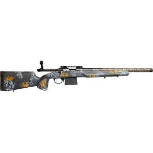 Horizon Firearms Venatic Carbon Bolt Action Rifle 22 Creedmoor 18" Olive Drab Fluted Threaded Barrel Matte Frame Orange/Black Stock Precision