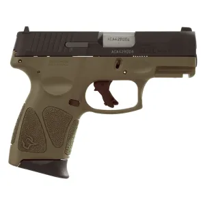 Taurus G3C 9mm Luger Pistol 3.2" Barrel 12+1 Round Black Slide Olive Drab Grip Olive Drab Frame Manual Safety