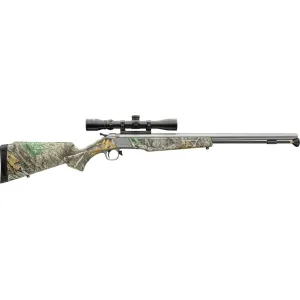 CVA Wolf 50 Caliber Muzzleloading Rifle 24" Stainless Steel Barrel Realtree Edge Stock with KonusShot 3-9x 32mm Scope